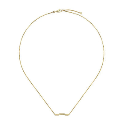 Gucci Link To Love 18ct Yellow Gold Bar Necklace - Steffans Jewellers