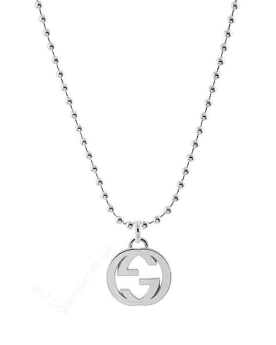 Gucci Sterling Silver Interlocking G Necklace - Steffans Jewellers