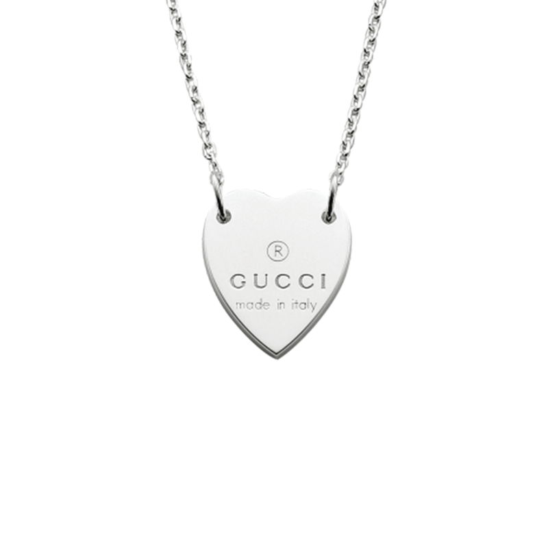 Gucci trademark 2025 heart necklace