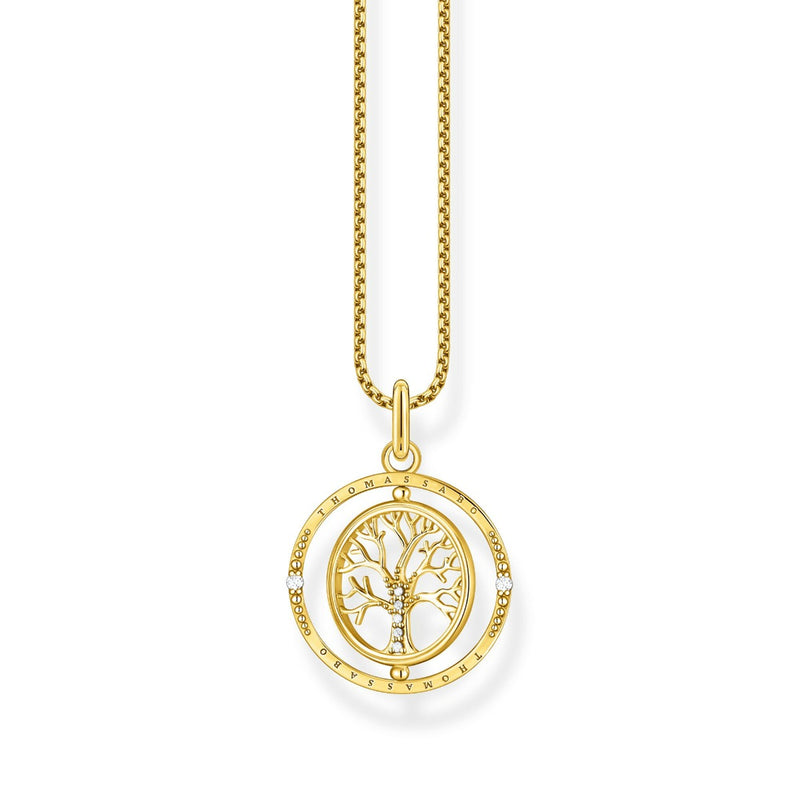 Thomas Sabo Tree Of Love Spinning Gold Plated Necklace