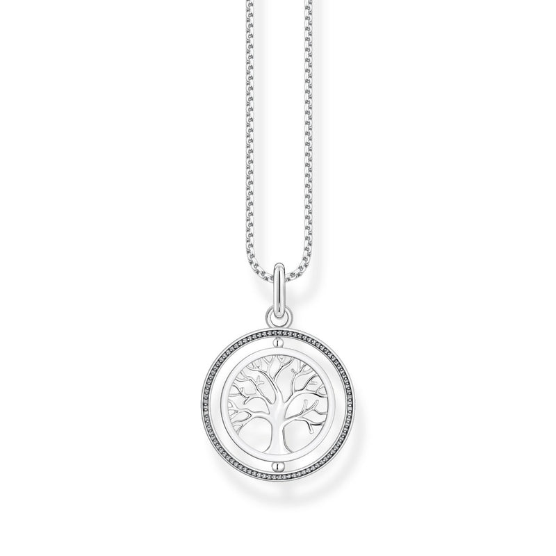 Thomas Sabo Tree Of Love Spinning Silver Necklace