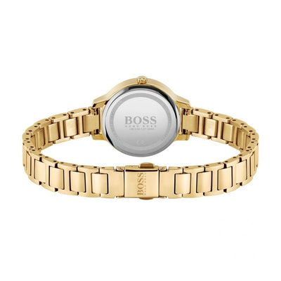 Ladies BOSS 'Gala' Gold IP Bracelet Watch - Steffans Jewellers