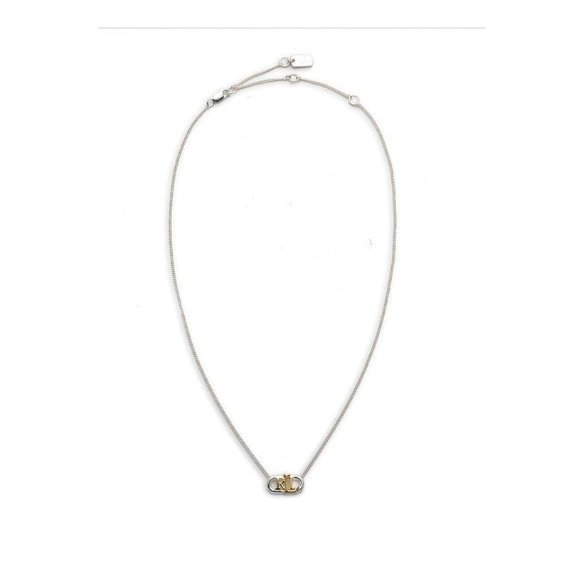 Lauren Ralph Lauren Sterling Silver and Gold Vermeil Logo Link Pendant - Steffans Jewellers
