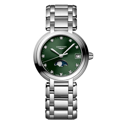 Longines Primaluna 42mm Green Quartz Ladies Watch - Steffans Jewellers