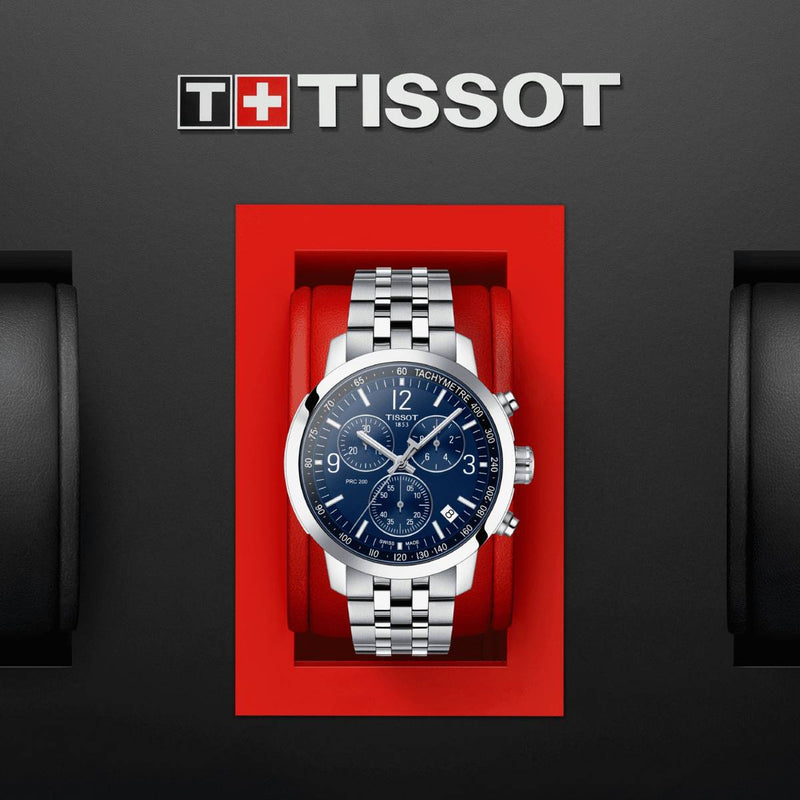 Tissot PRC 200 Chronograph 43mm Blue Dial Quartz Men&