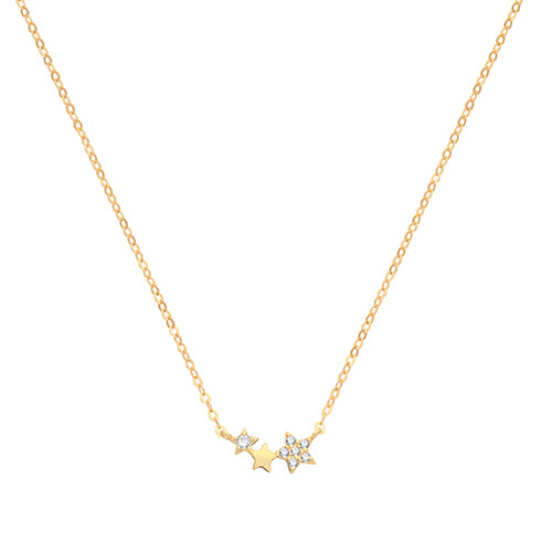 Steffans 9ct Yellow Gold Constellation Necklace set with Cubic Zirconia