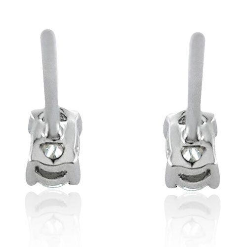 Steffans Oval Shaped Diamond Claw Set Platinum Stud Earrings (0.20cts)