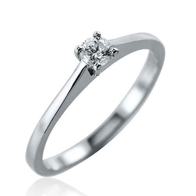 Steffans RBC Diamond Platinum Solitaire Engagement Ring