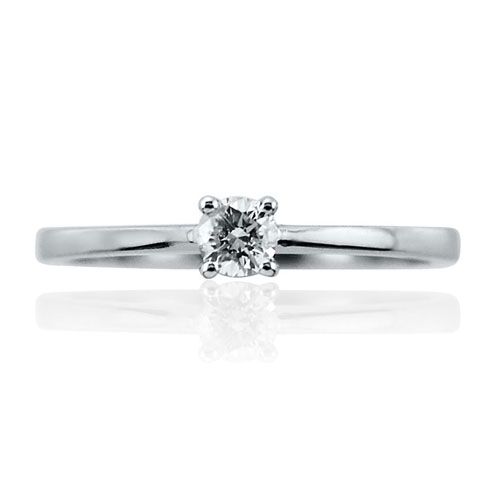 Steffans RBC Diamond Platinum Solitaire Engagement Ring