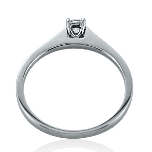 Steffans RBC Diamond Claw Set, Platinum Solitaire Engagement Ring (0.18ct)