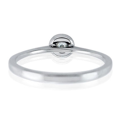 Steffans RBC Diamond Rub-Over, Platinum Solitaire Engagement Ring (0.18ct)