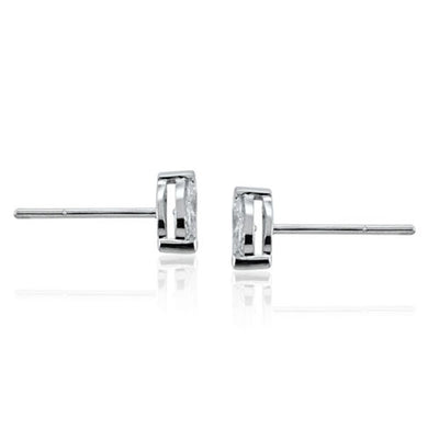 Steffans Marquise Cut Diamond Claw Set Platinum Stud Earrings (0.35ct)