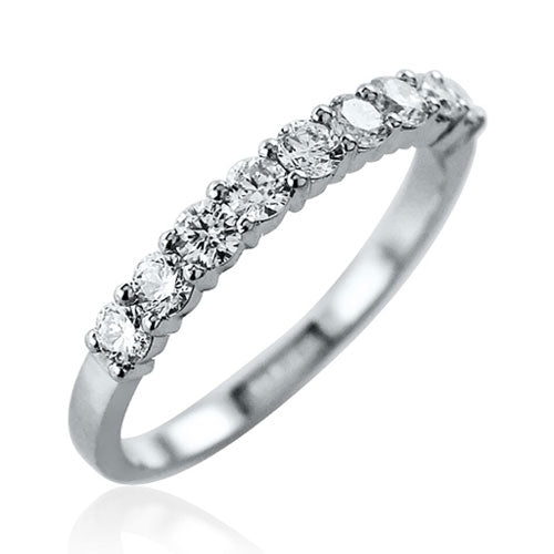 Steffans RBC Diamond Shared Claw Set Platinum Half Eternity Ring (0.50ct)