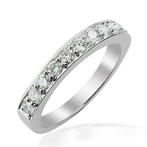 Steffans RBC Diamond Grain Set Platinum Half Eternity Ring (0.50ct)