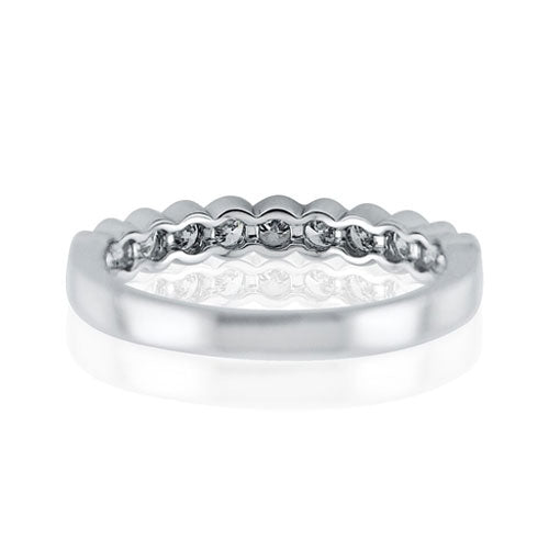 Steffans RBC Diamond Scalloped Set Platinum Half Eternity Ring (0.50ct)