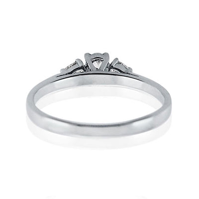 Steffans Oval & Pear Shaped Diamond Claw set 3 Stone Platinum Engagement Ring (0.38ct)