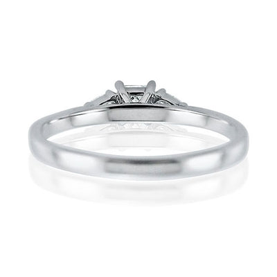 Steffans Princess & Pear Shaped Diamond Claw set 3 Stone Platinum Engagement Ring (0.38ct)