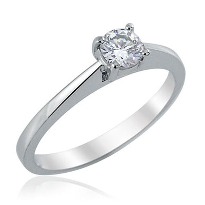 Steffans RBC Diamond Claw Set Platinum Solitaire Engagement Ring (0.30ct)