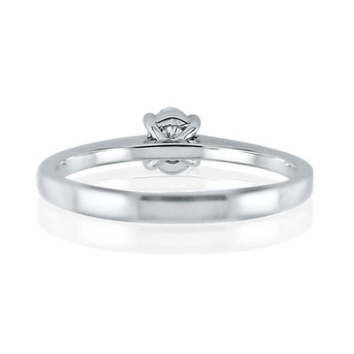 Steffans Oval Shaped Diamond Claw Set Platinum Solitaire Engagement Ring (0.30ct)