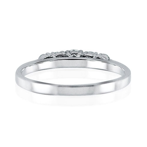 Steffans RBC Diamond Claw Set 5 Stone Platinum Engagement Ring (0.45ct)