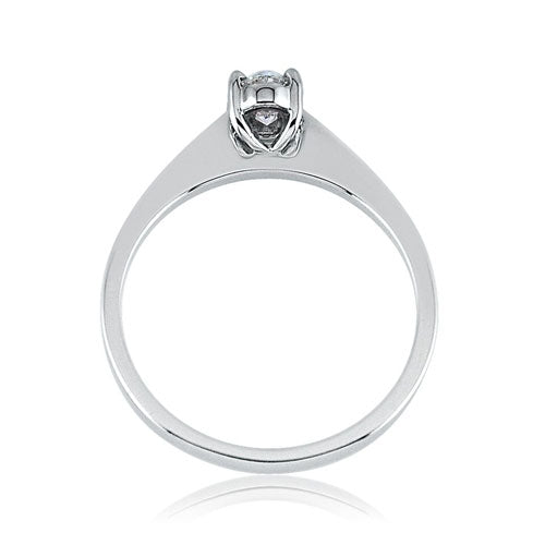 Steffans Oval Shaped Diamond Claw Set Platinum Solitaire Engagement Ring (0.40ct)