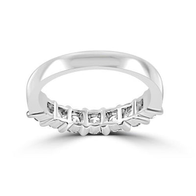 Steffans RBC Diamond Shared Claw Set 7 Stone Platinum Engagement Ring (1.40ct)