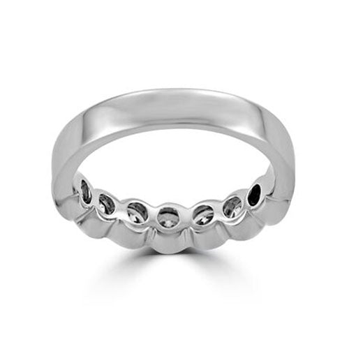 Steffans RBC Diamond Scalloped Edge 7 Stone Platinum Engagement Ring (1.40ct)