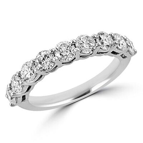 Steffans RBC Diamond Shared Claw Platinum Half Eternity Ring (1.50ct)