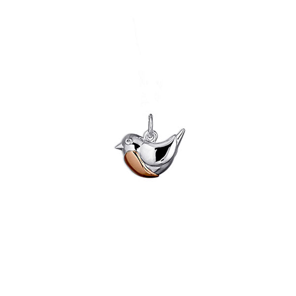 Steff Wildwood Silver & Rose Gold Vermeil Robin Charm