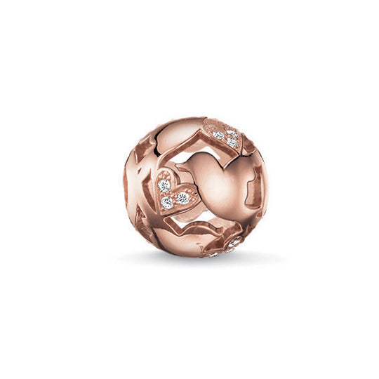 Thomas Sabo Rose Gold Plated Love Birds Karma Bead