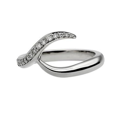 Shaun Leane Inward Interlocking White Gold & Diamond Ring - Steffans Jewellers
