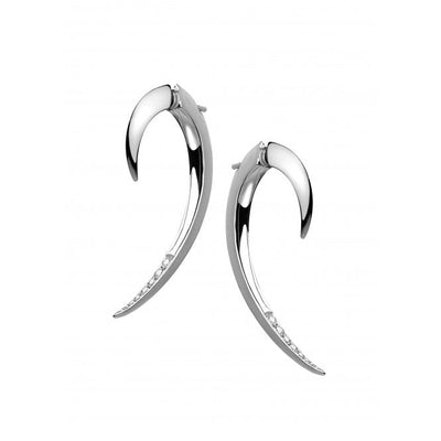 Shaun Leane Silver & Diamond Hook Earrings - Steffans Jewellers