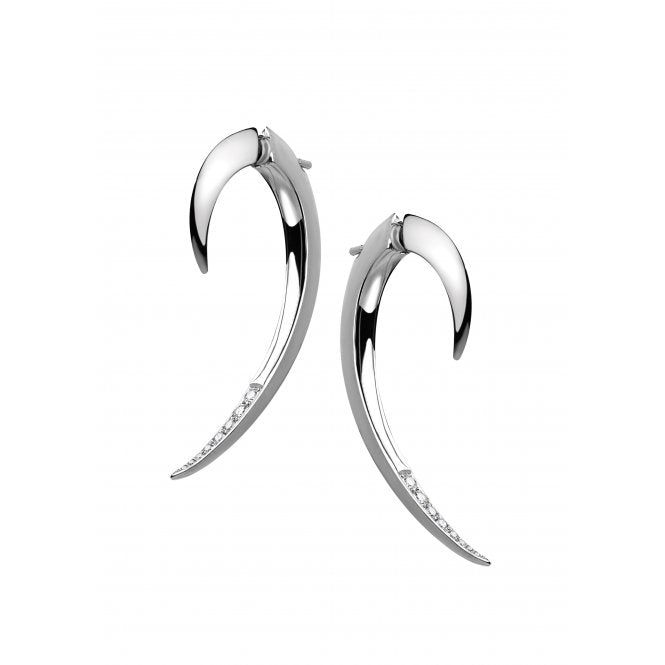 Shaun Leane Silver & Diamond Hook Earrings - Steffans Jewellers