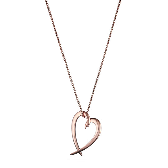Shaun Leane Signature Heart Rose Gold Vermeil Necklace