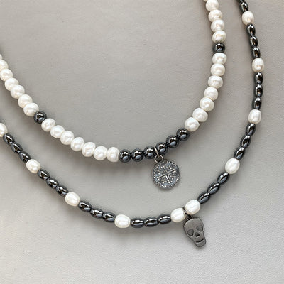 Steff Freshwater Pearl & Hematite Necklace - Steffans Jewellers