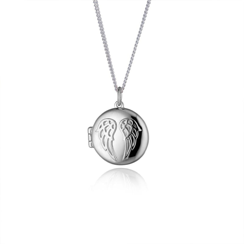 Steff Highgate Silver Wing Locket with Chain - Steffans Jewellers
