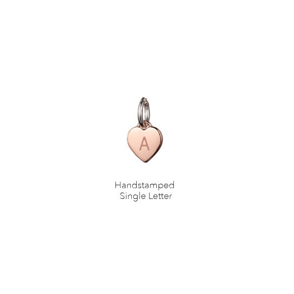 Steff Highgate Small Silver Wing & Personalised Rose Gold Heart Pendant - Steffans Jewellers