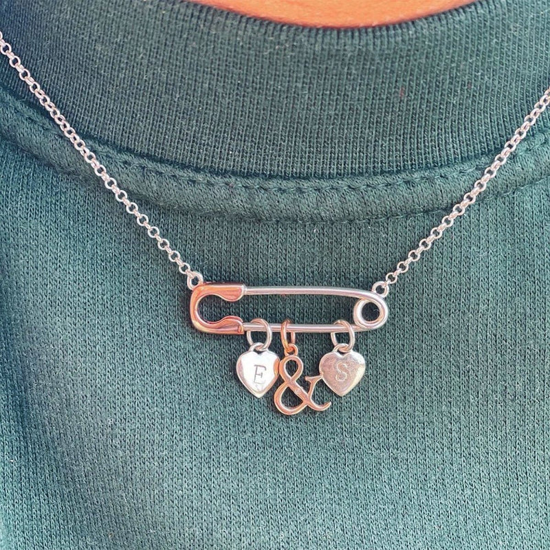 Steff Personalised Safety Pin Charm Necklace - Steffans Jewellers