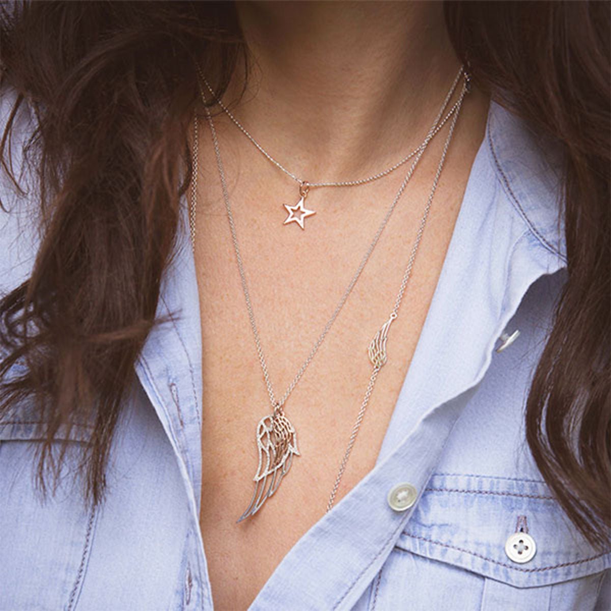 Steff Rose Gold Vermeil & Diamond Star Pendant - Steffans Jewellers