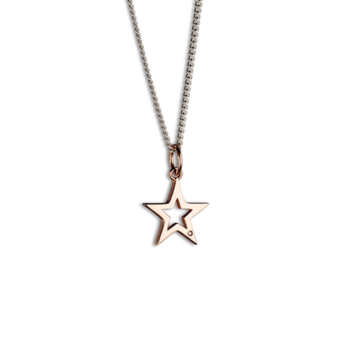 Steff Rose Gold Vermeil & Diamond Star Pendant - Steffans Jewellers