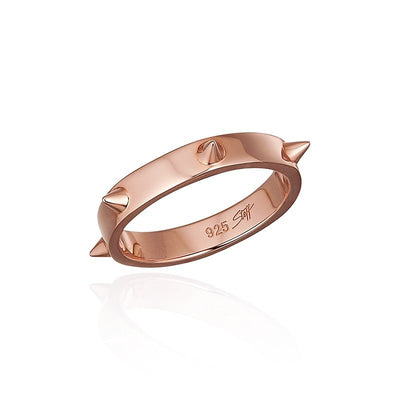 Steff Rose Gold Vermeil Spike Stacking Rings - Steffans Jewellers