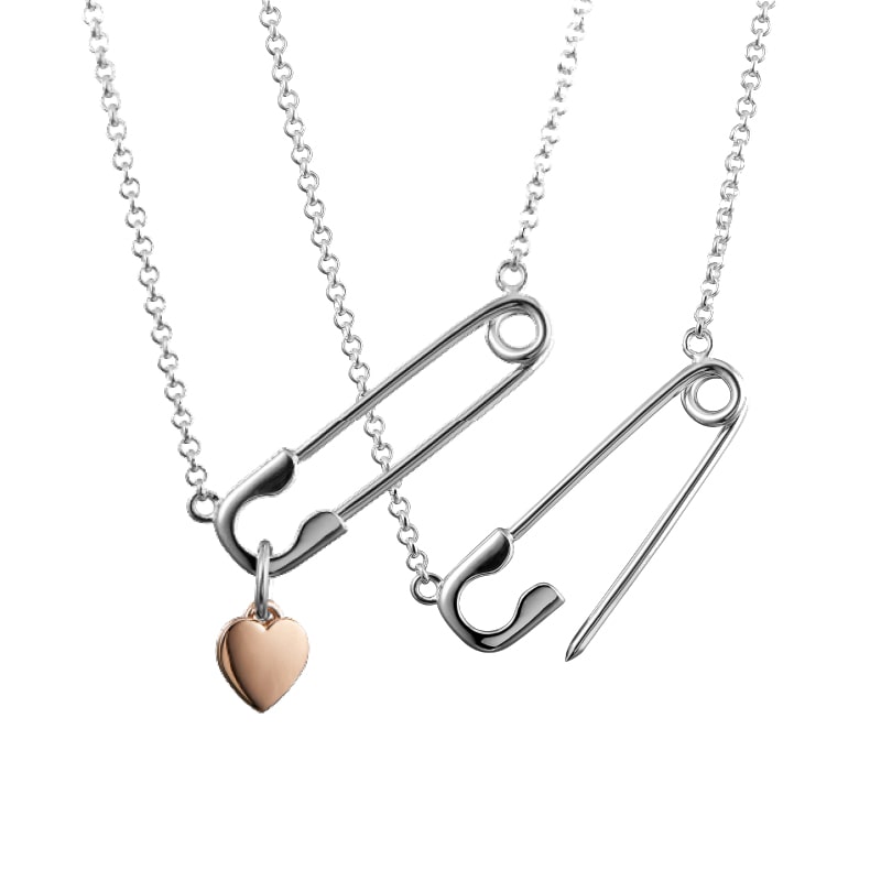 Steff Safety Pin Charm Necklace - Steffans Jewellers