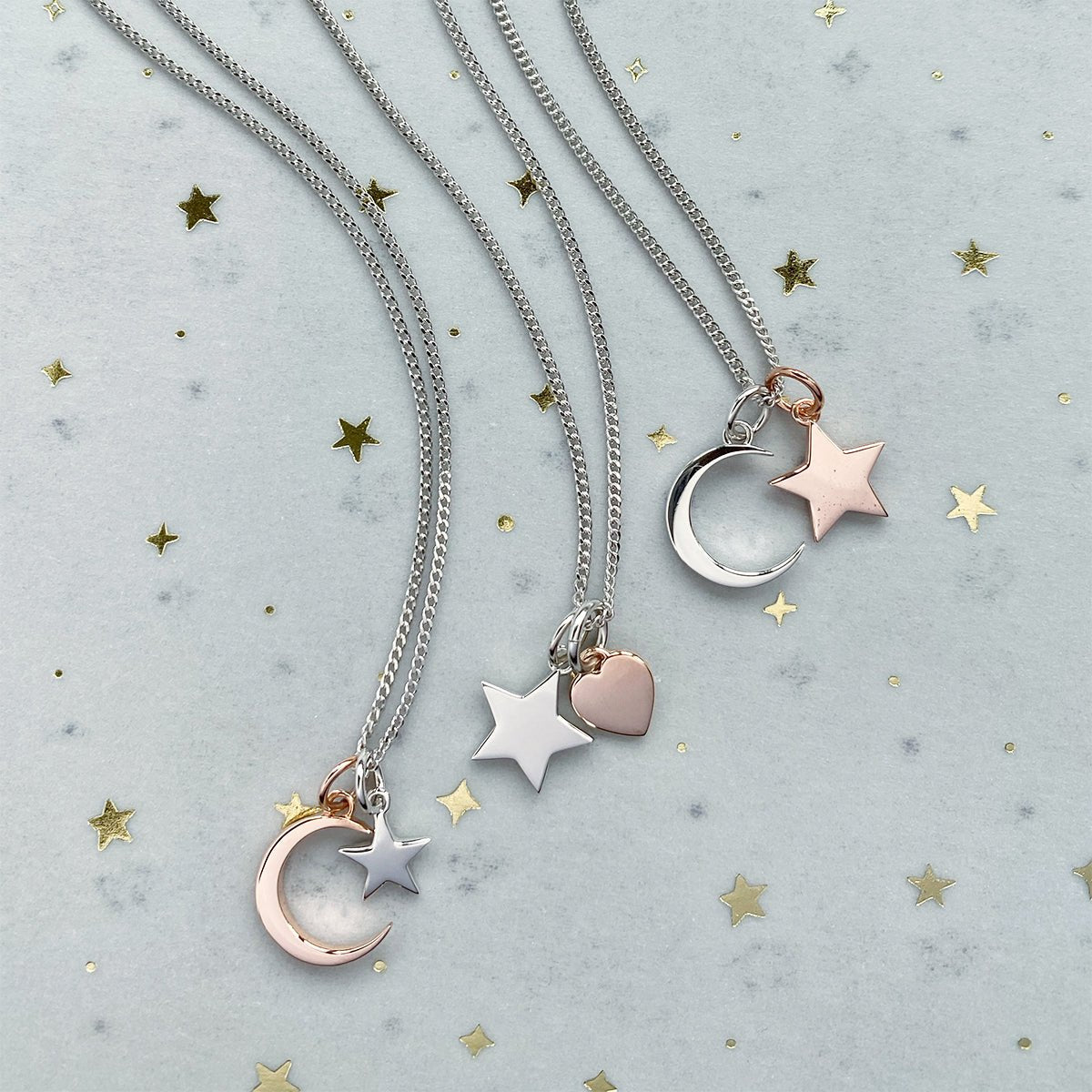 Steff Star & Heart Personalised Pendants - Steffans Jewellers