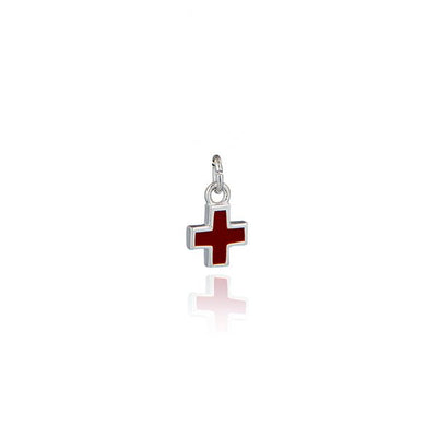 Steff Waterloo Silver Red Cross Charm - Steffans Jewellers