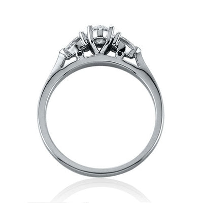 Steffans Oval & Pear Shaped Diamond Claw Set 3 Stone Platinum Engagement Ring (0.55ct) - Steffans Jewellers