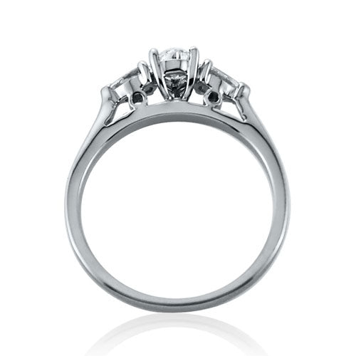Steffans Pear Shaped Diamond Claw Set 3 Stone Platinum Engagement Ring (0.55ct) - Steffans Jewellers