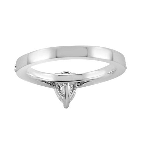 Steffans Pear Shaped Diamond Platinum Solitaire Engagement Ring with Grain Set Diamond Shoulders (PS: 0.50ct, F/G VS, GIA RBC: 0.25ct) - Steffans Jewellers