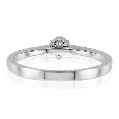 Steffans Pear Shaped Diamond, Platinum Solitaire Engagement Ring with Micro Set Diamond Tapered Shoulders (0.25ct) - Steffans Jewellers