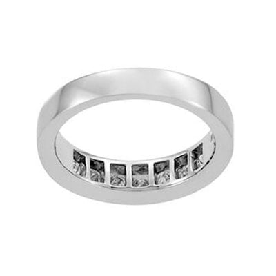 Steffans Princess Cut Diamond Channel Set 7 Stone Platinum Engagement Ring (1.40ct) - Steffans Jewellers