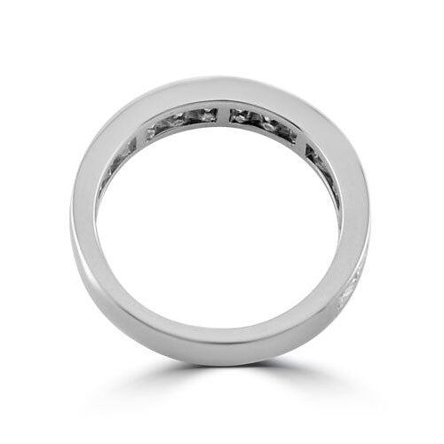 Steffans Princess Cut Diamond Channel Set Platinum Half Eternity Ring (1.50ct) - Steffans Jewellers